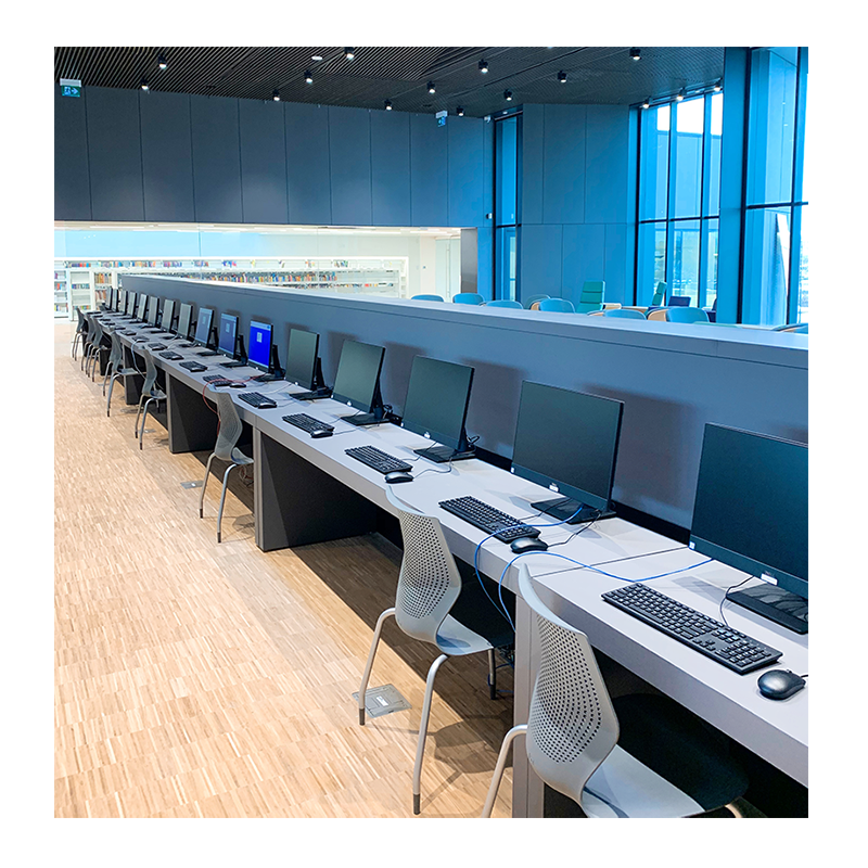 Row of computers at the Audley Branch  