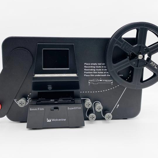MovieMaker Pro with an 8mm film reel attached.