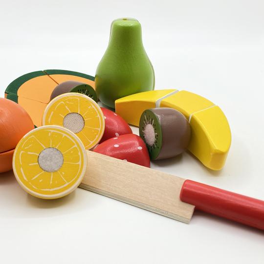 Chopped fruit toy.